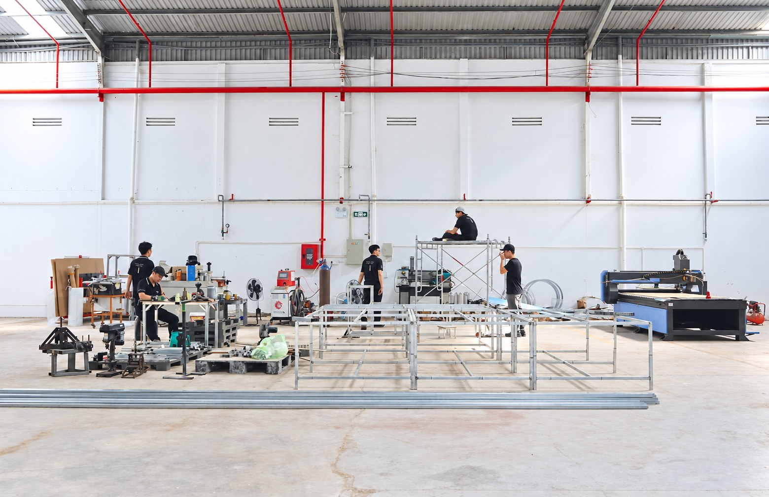 Hilykan production floor with craftsmen and machinery